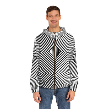 Full-Zip Hoodie with Abstract Pattern &amp; German Shepard, Stylish Layer for Every Occasion