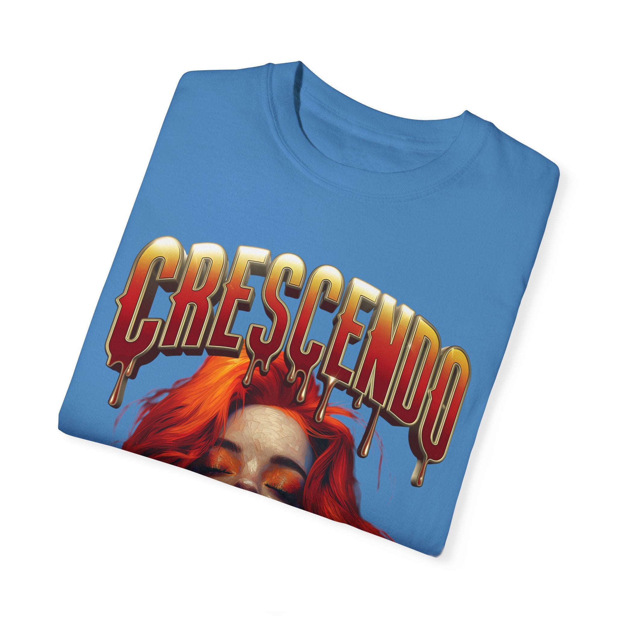 CRESCENDO a shirt with a message Take your life to the highest heights Unisex Garment-Dyed T-Shirt - Vibrant Artistic Tee