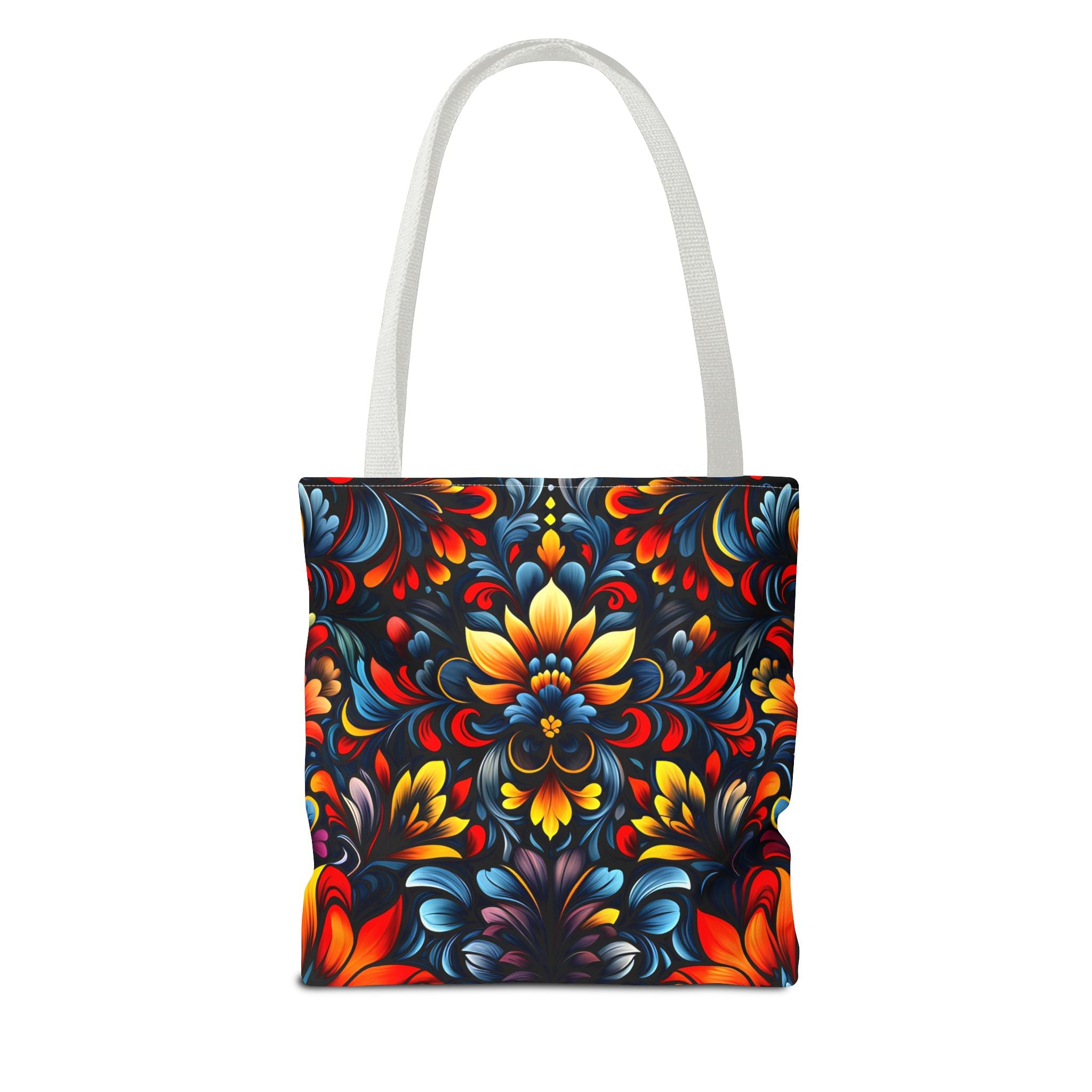 Vibrant Floral Tote Bag - Colorful Pattern for Everyday Use