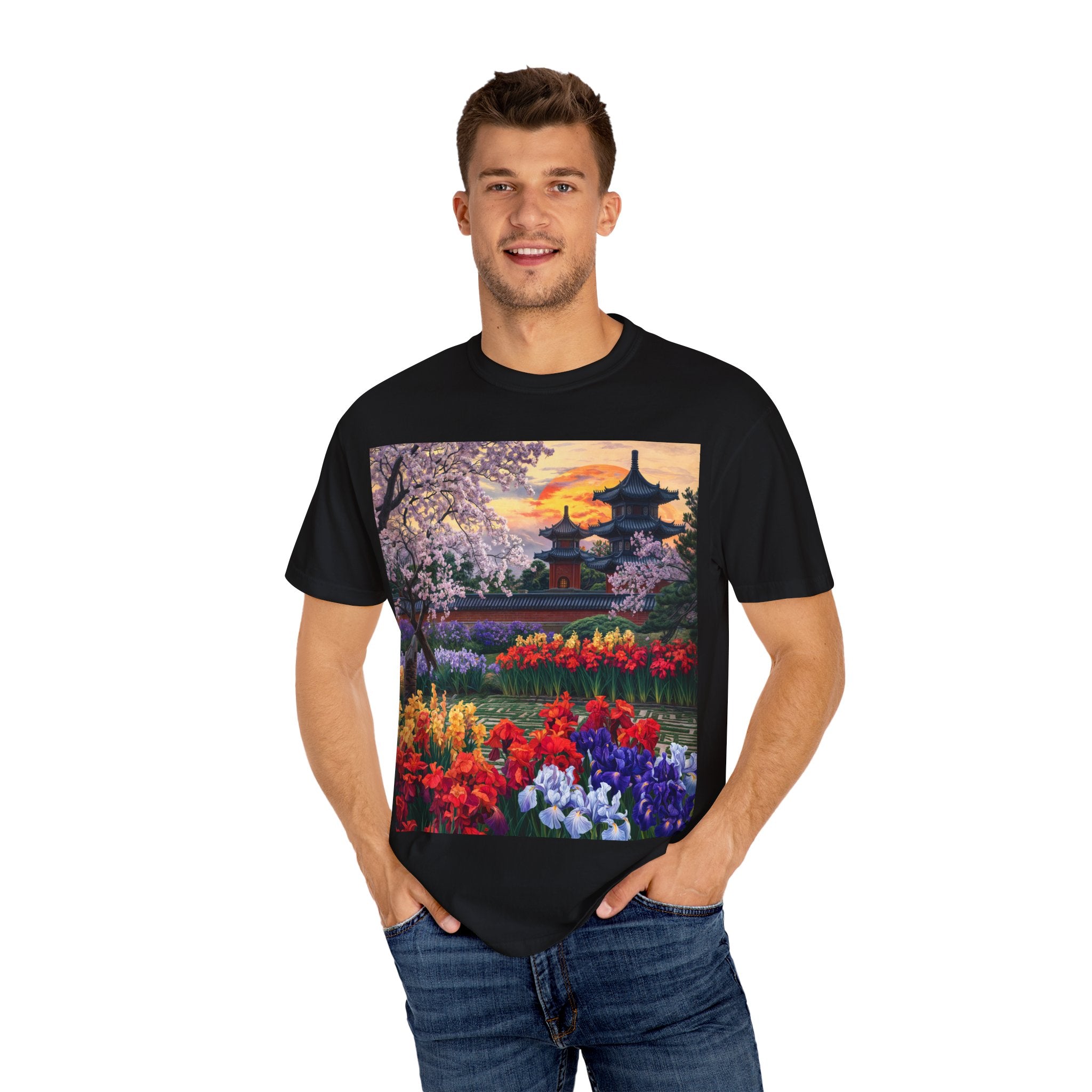 Japanese Garden Landscape T-Shirt - Nature Lovers & Spring Celebrations