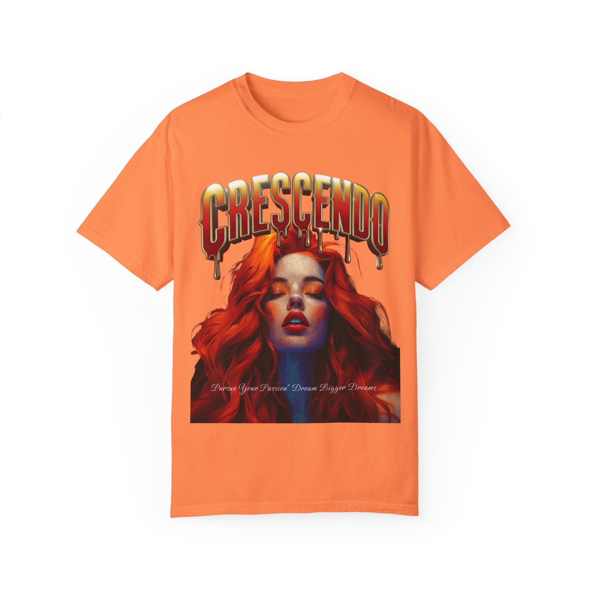 CRESCENDO a shirt with a message Take your life to the highest heights Unisex Garment-Dyed T-Shirt - Vibrant Artistic Tee