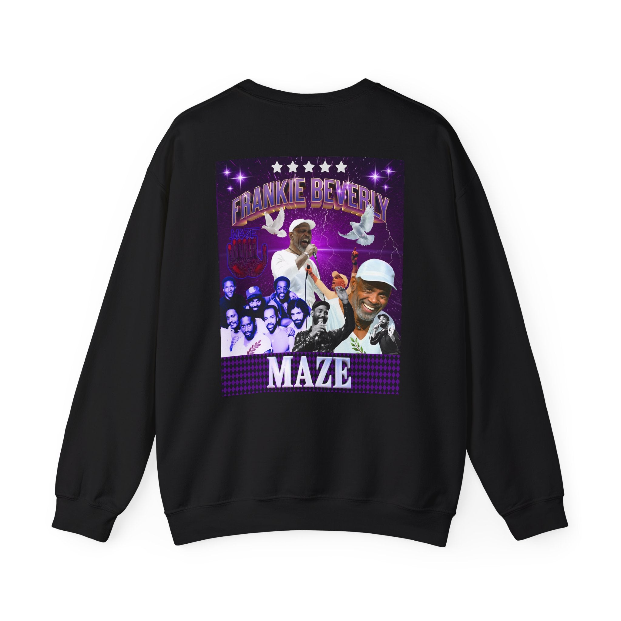 Limited Edition Frankie Beverly collage Crewneck Sweatshirt - Retro style Music Tribute to a Legendary soul singer