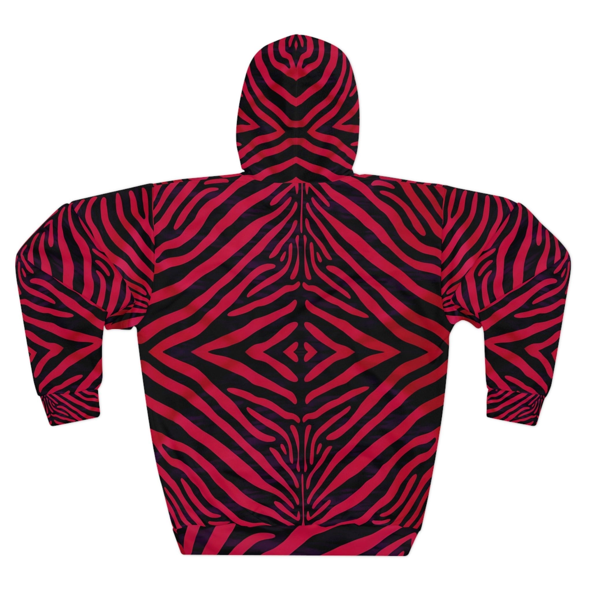 Red Zebra Print Hoodie - Stylish and Comfortable Unisex Pullover - Angel Body