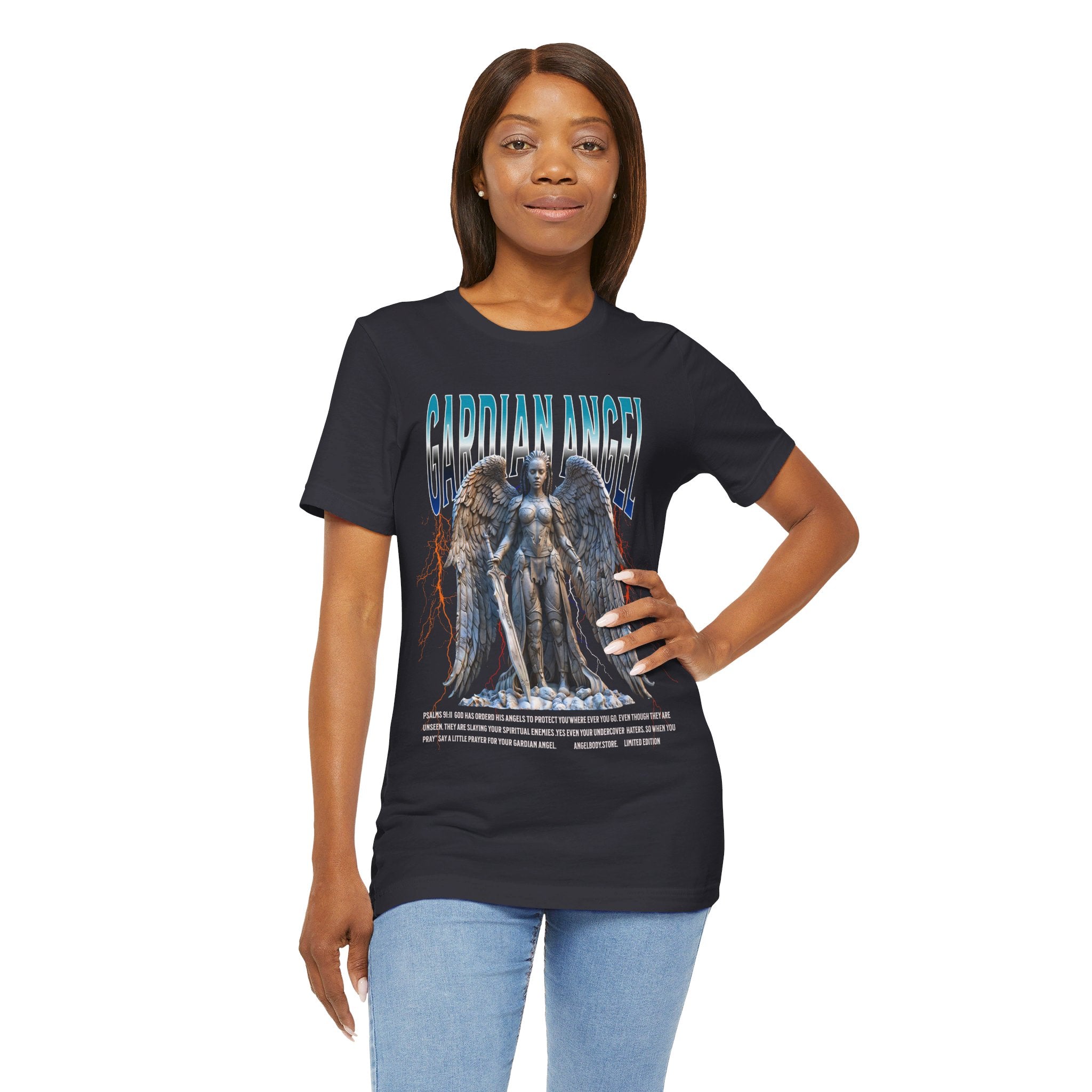 Unisex Jersey Short Sleeve Tee: Guardian Angel Spiritual Warrior 12 - Angel Body