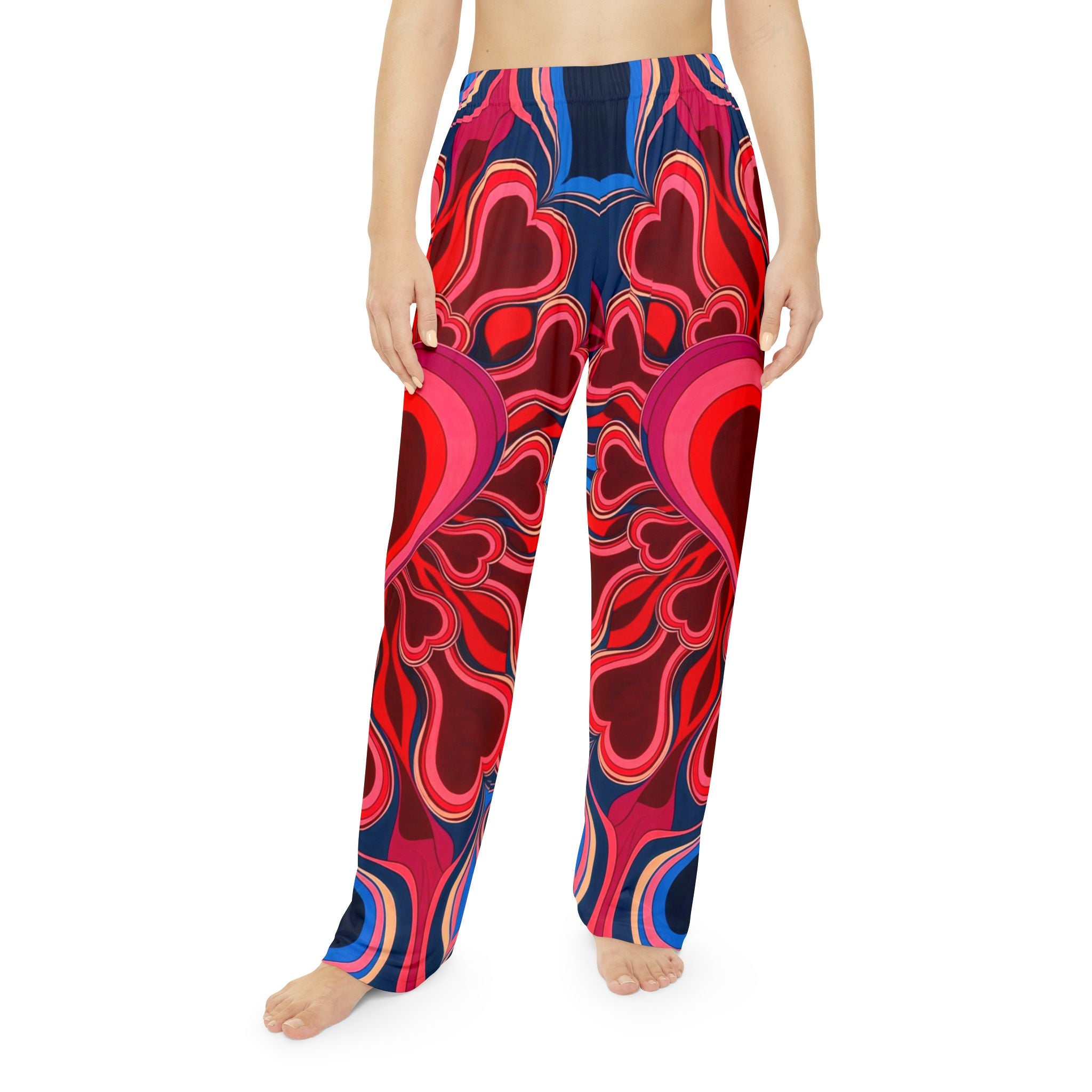 New Exclusive Heart Print Women's Pajama Pants - Hot & Sexy Romantic Design