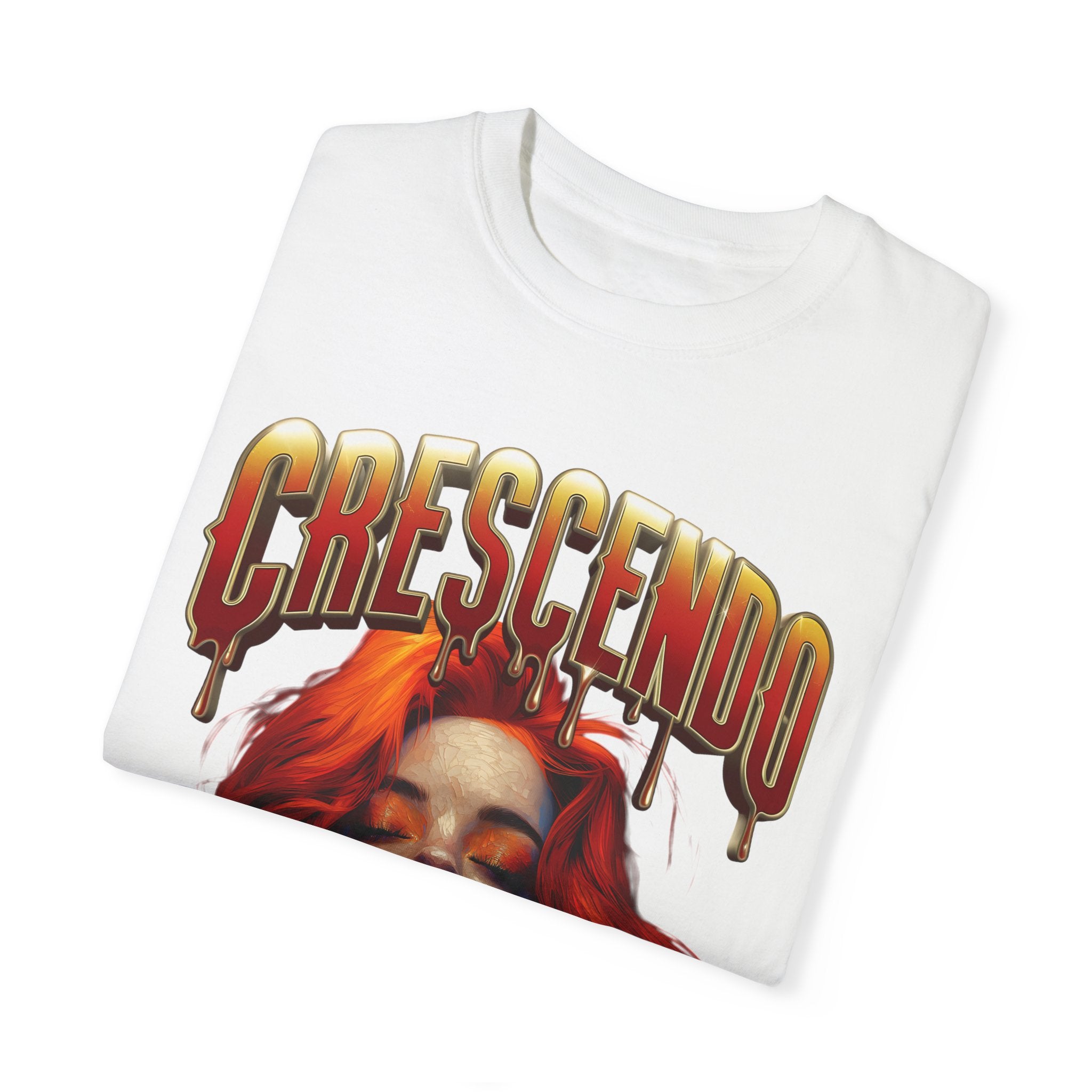 CRESCENDO a shirt with a message Take your life to the highest heights Unisex Garment-Dyed T-Shirt - Vibrant Artistic Tee