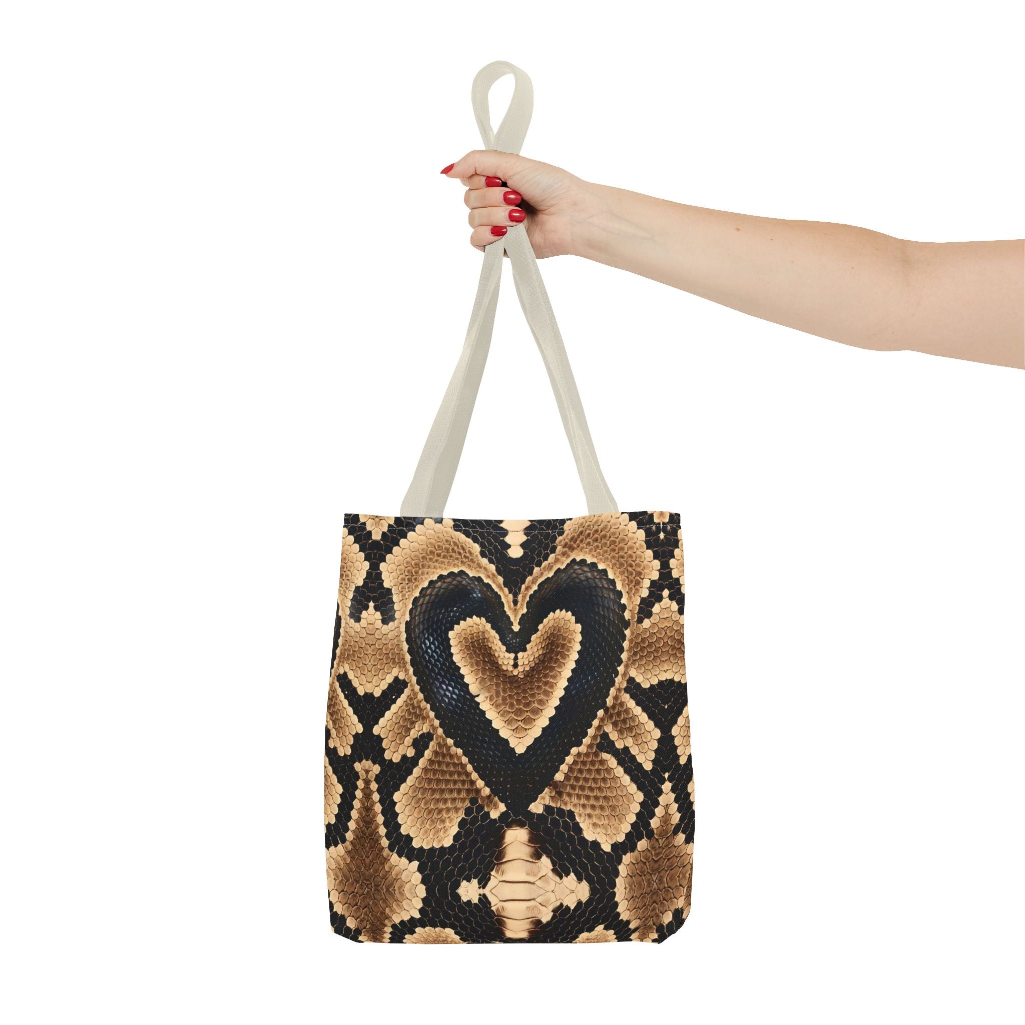 Heart Snake Print Tote Bag - Stylish and Unique for Everyday Use