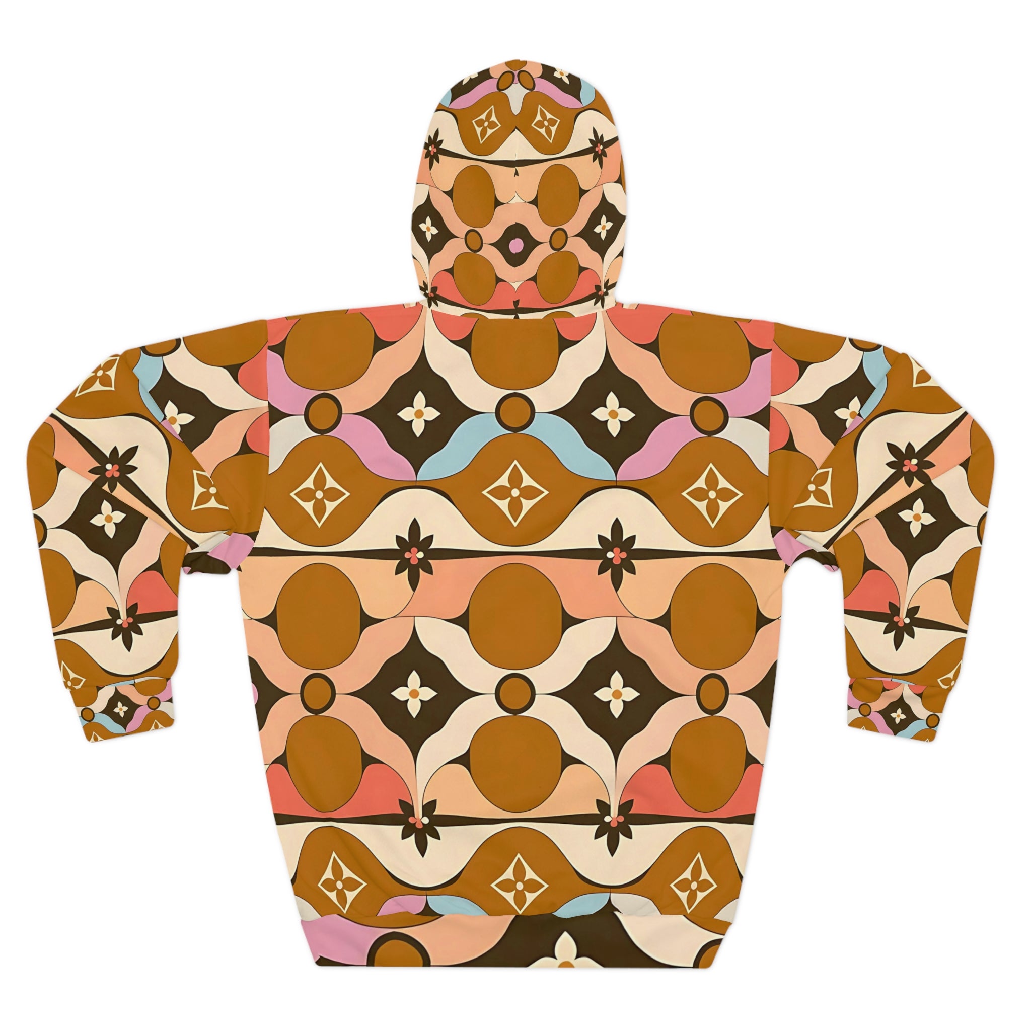 Retro Bohemian Pattern Unisex Pullover Hoodie - Cozy Vintage Vibe - Angel Body
