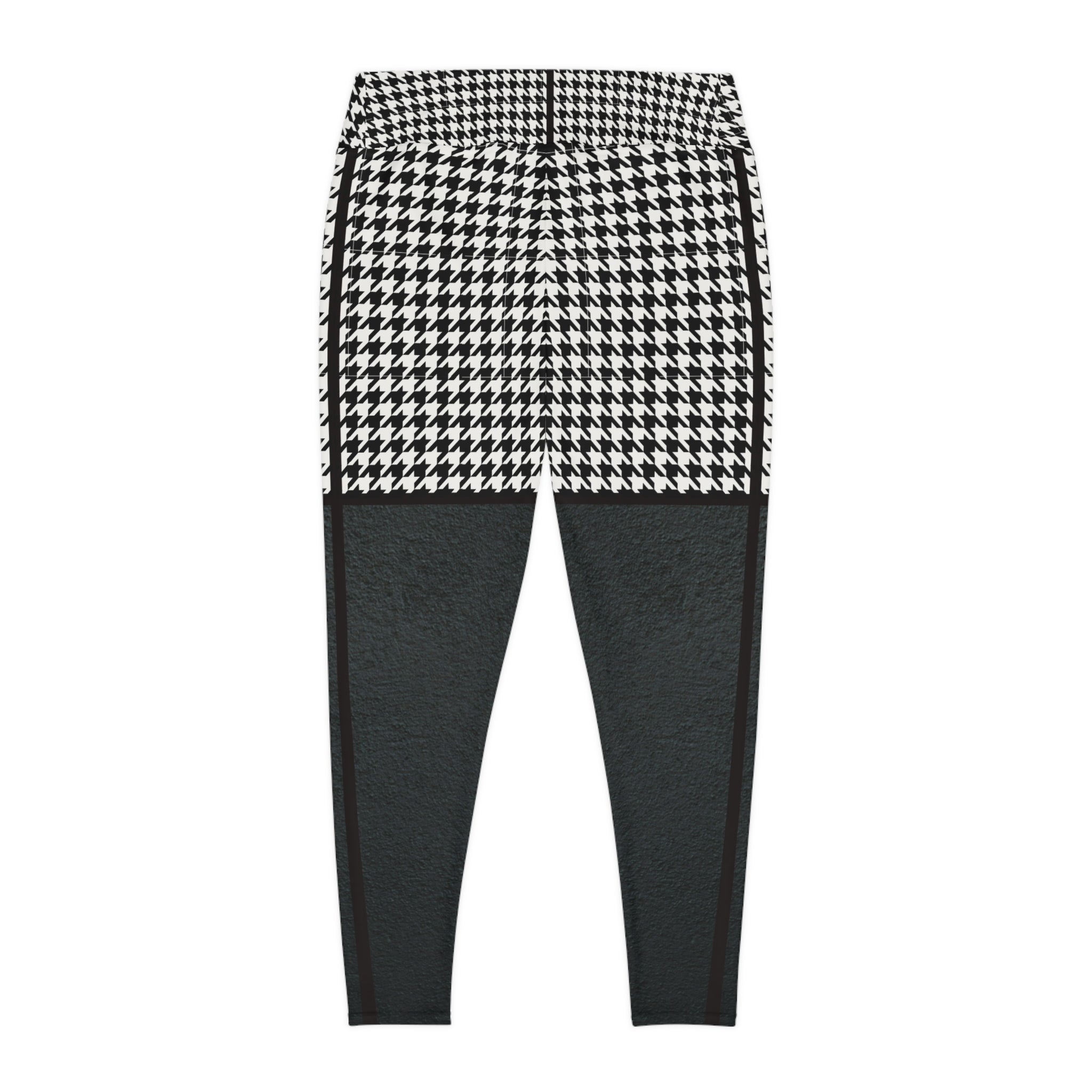 Stylish Plus Size Leggings - Houndstooth Print for Comfort and Confidence