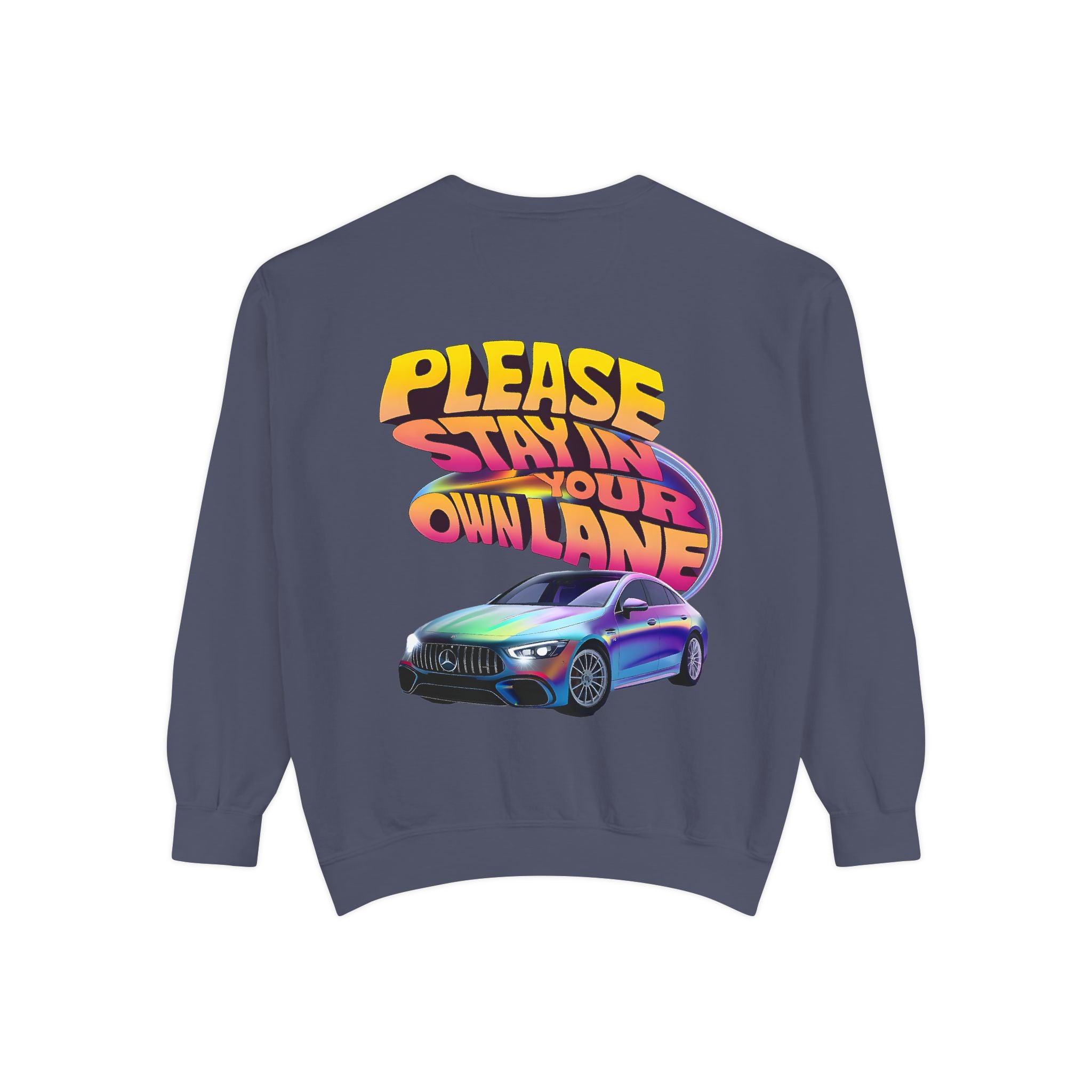 Retro Graphic Sweatshirt, Stay in Your Lane Sweatshirt, Unisex Comfortable Sweatshirt, Funny Sweatshirt, Gift for Car Lovers, Casual [...] - Angel Body