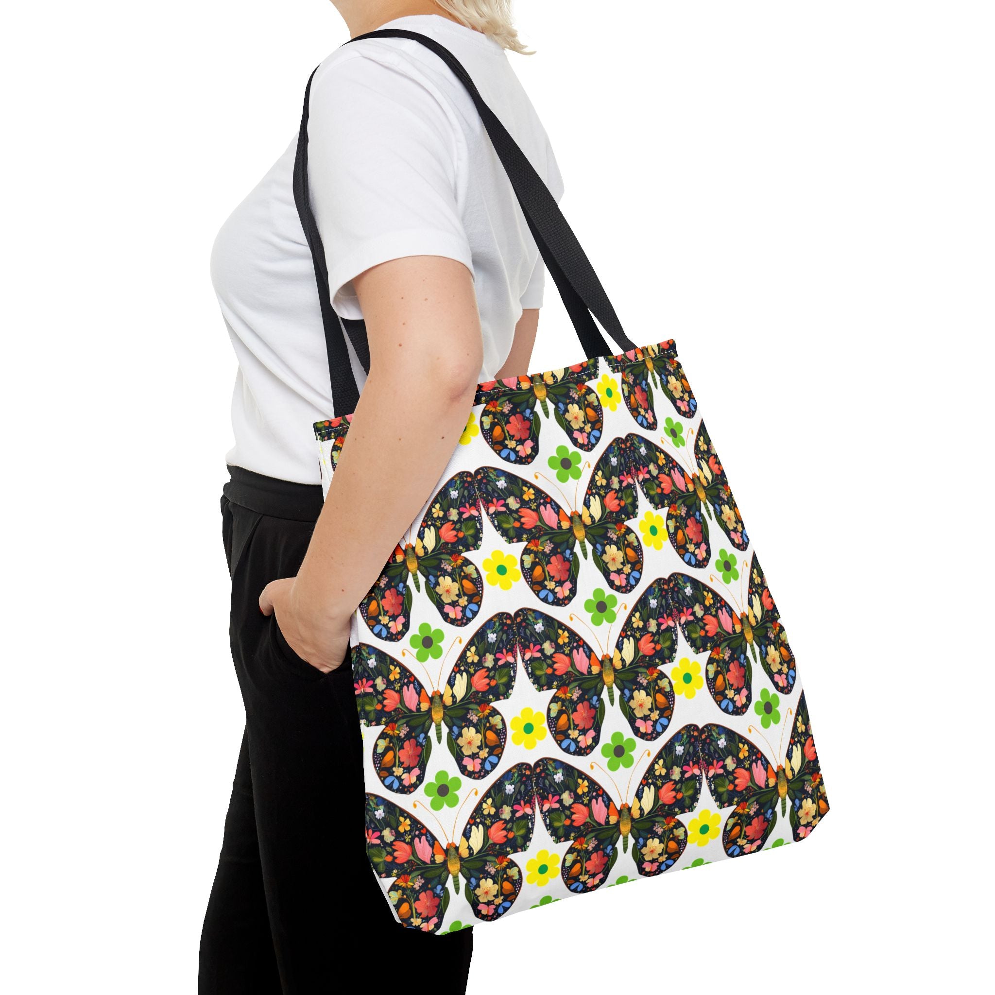 Floral Butterfly Tote Bag - Perfect for Spring Outings and Everyday Use