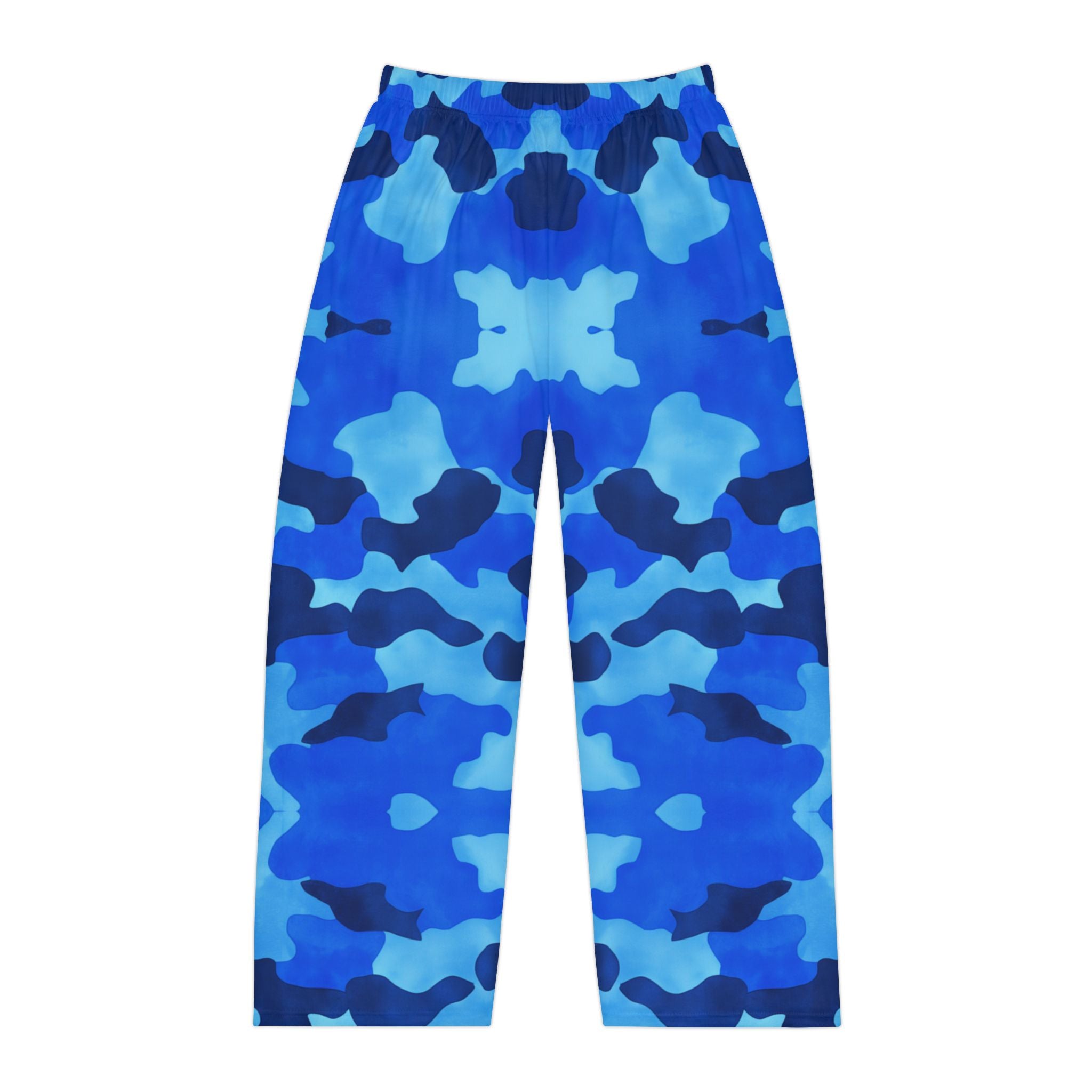 Blue Camo Men's Pajama Pants - Comfortable Sleepwear for Relaxation