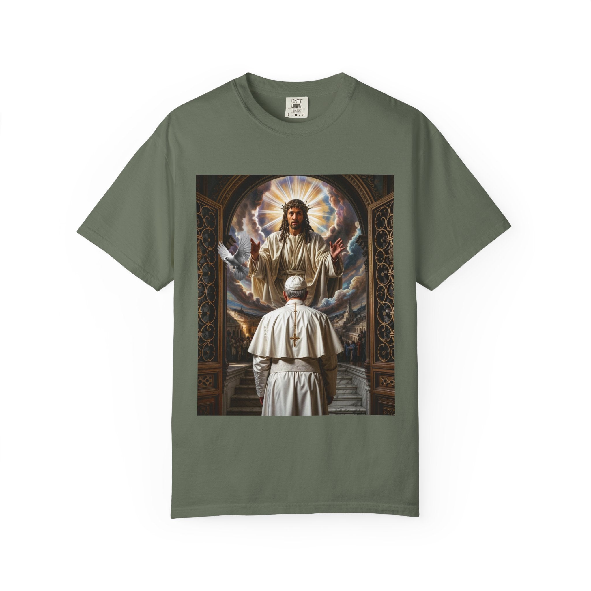Religious Inspiration T-shirt - Jesus and Pope - Angel Body