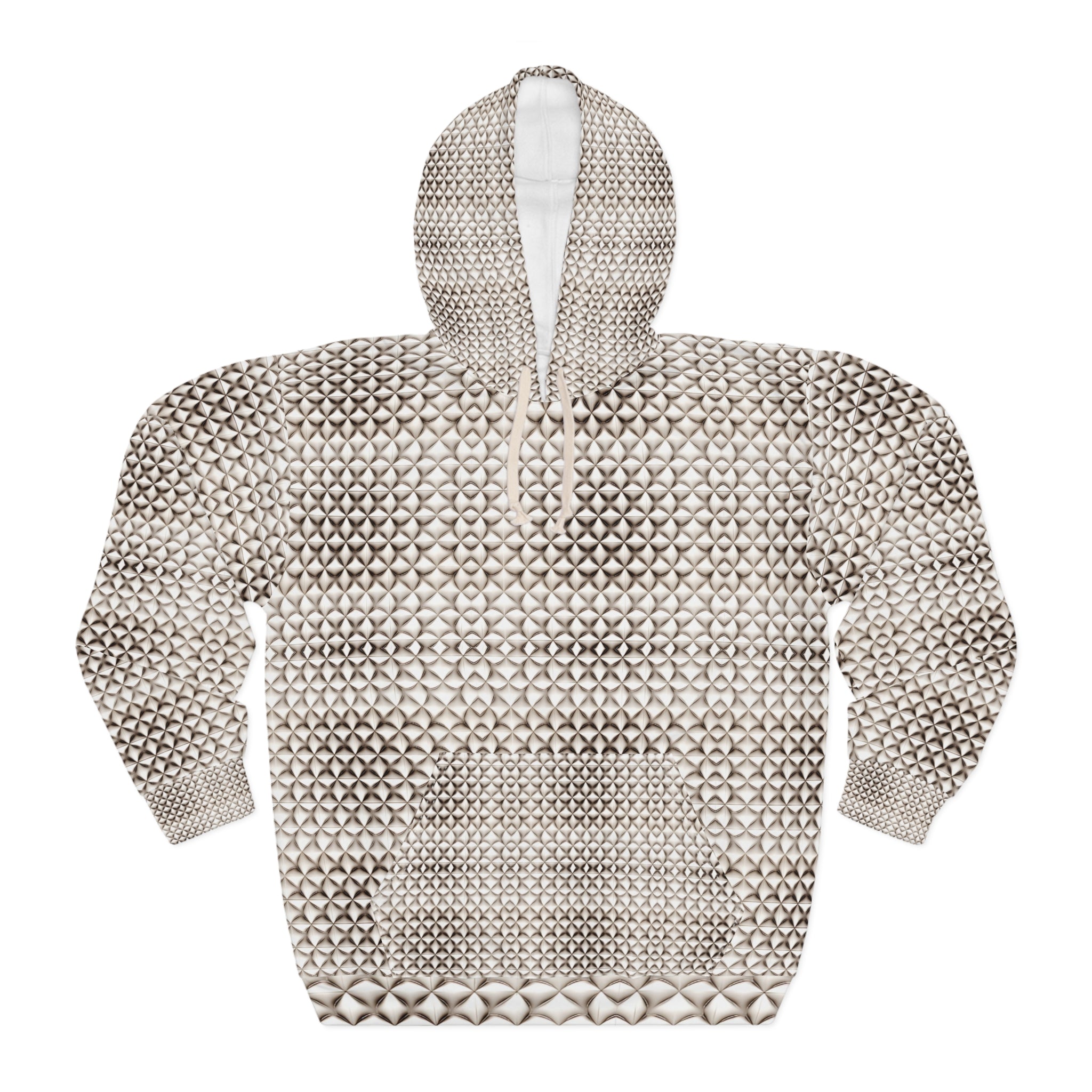 Geometric Unisex Pullover Hoodie - Unique Pattern for Fashion Lovers