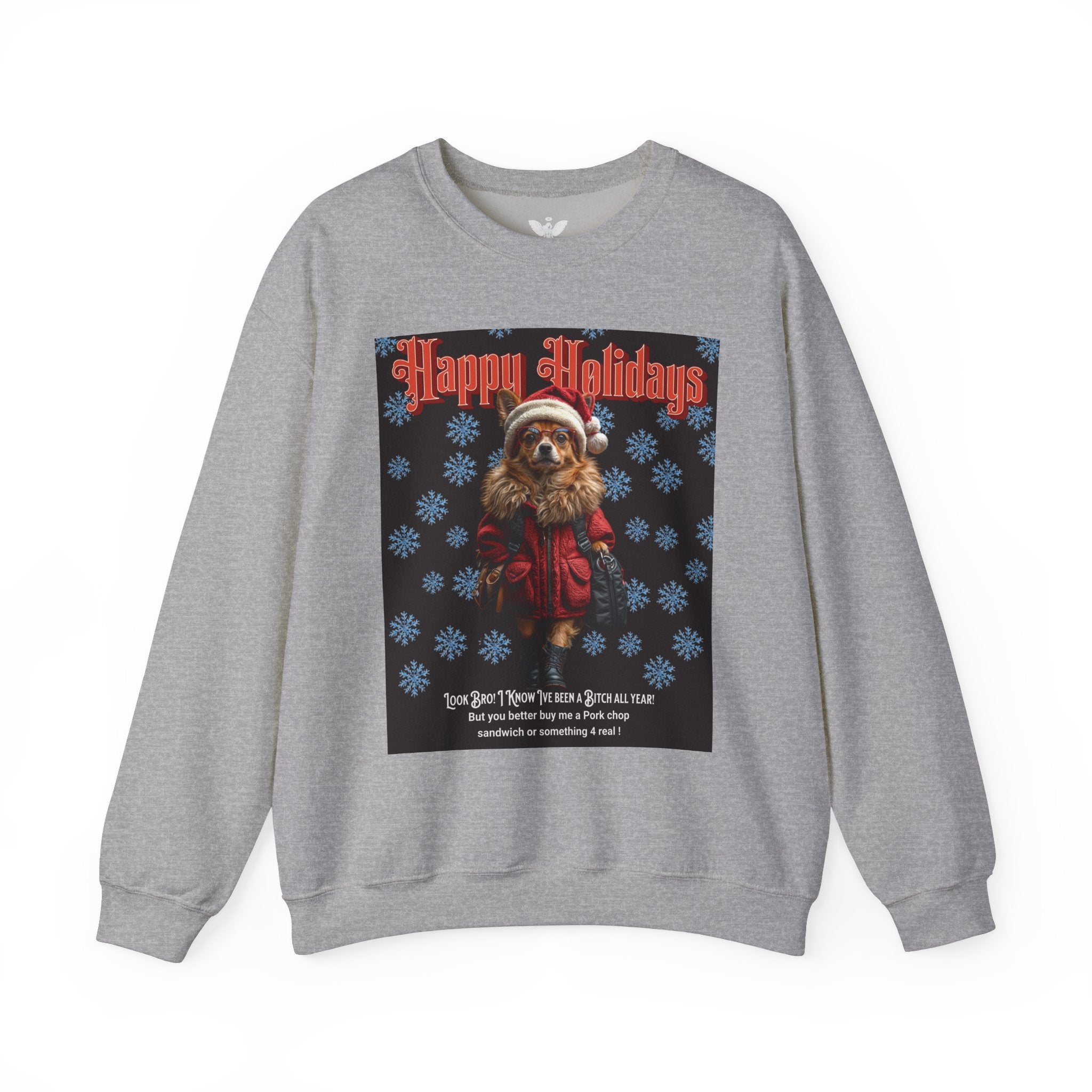 Funny Happy Holidays Dog Unisex Sweatshirt