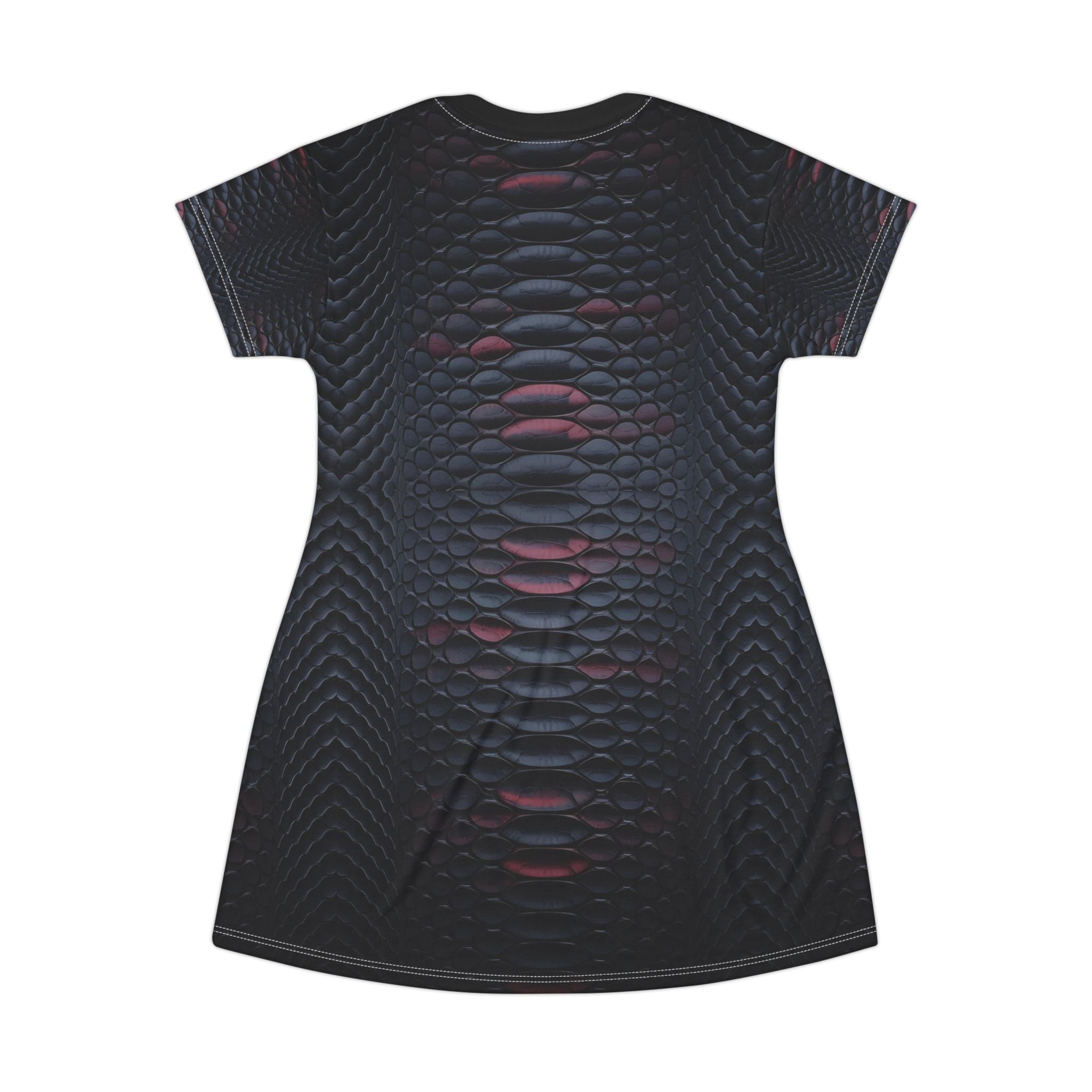Stylish Black Textured T-Shirt Dress - Modern Casual Wear - Angel Body