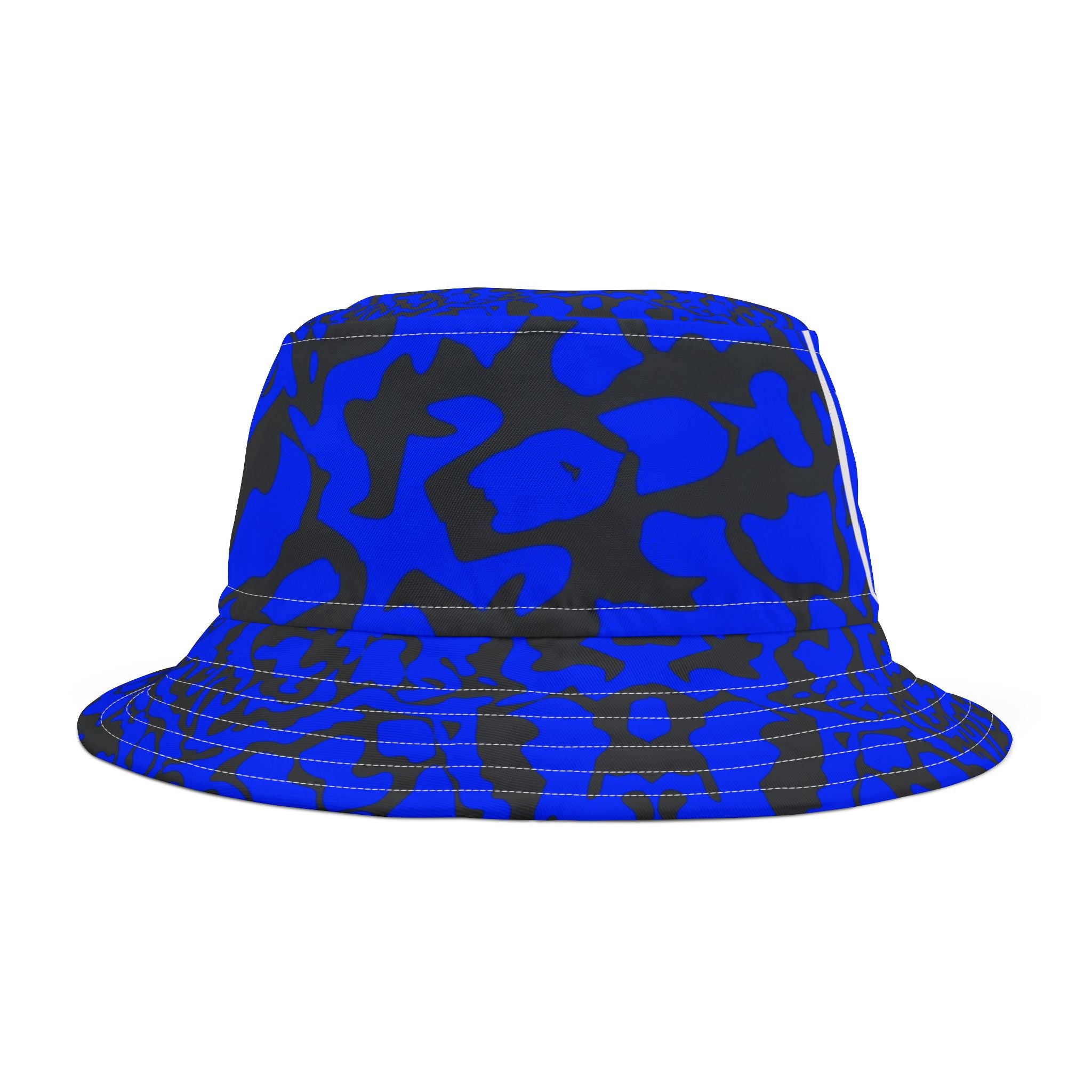 Blue Camo Bucket Hat - Trendy Summer Accessory, Festival Hat, Casual Style, Vacation Must-Have, Outdoor Adventure