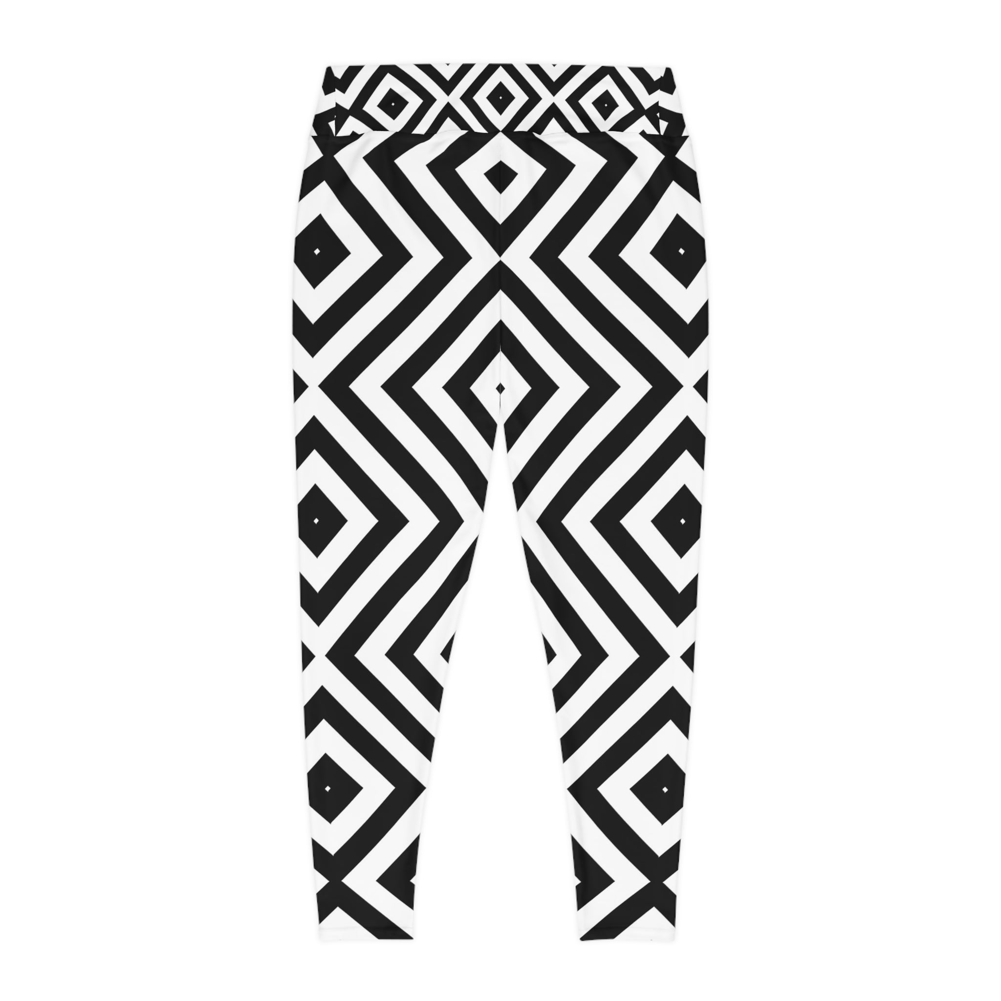 Chic Geometric Plus Size Leggings - Stylish Activewear for Everyday Comfort