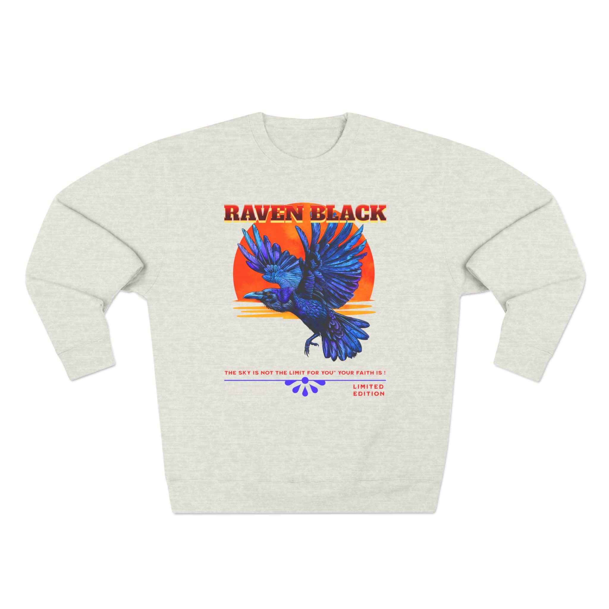 Unisex Crewneck Sweatshirt: Raven Black - Angel Body