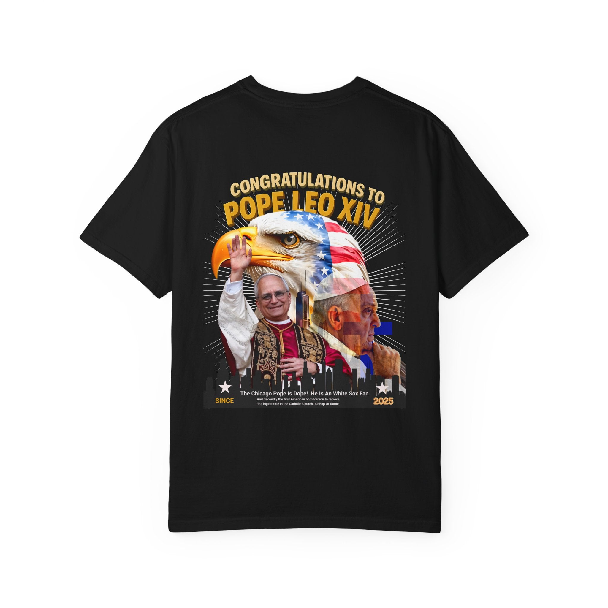 Pope Leo XIV Celebration T-Shirt - Unisex Garment-Dyed Tee - Angel Body
