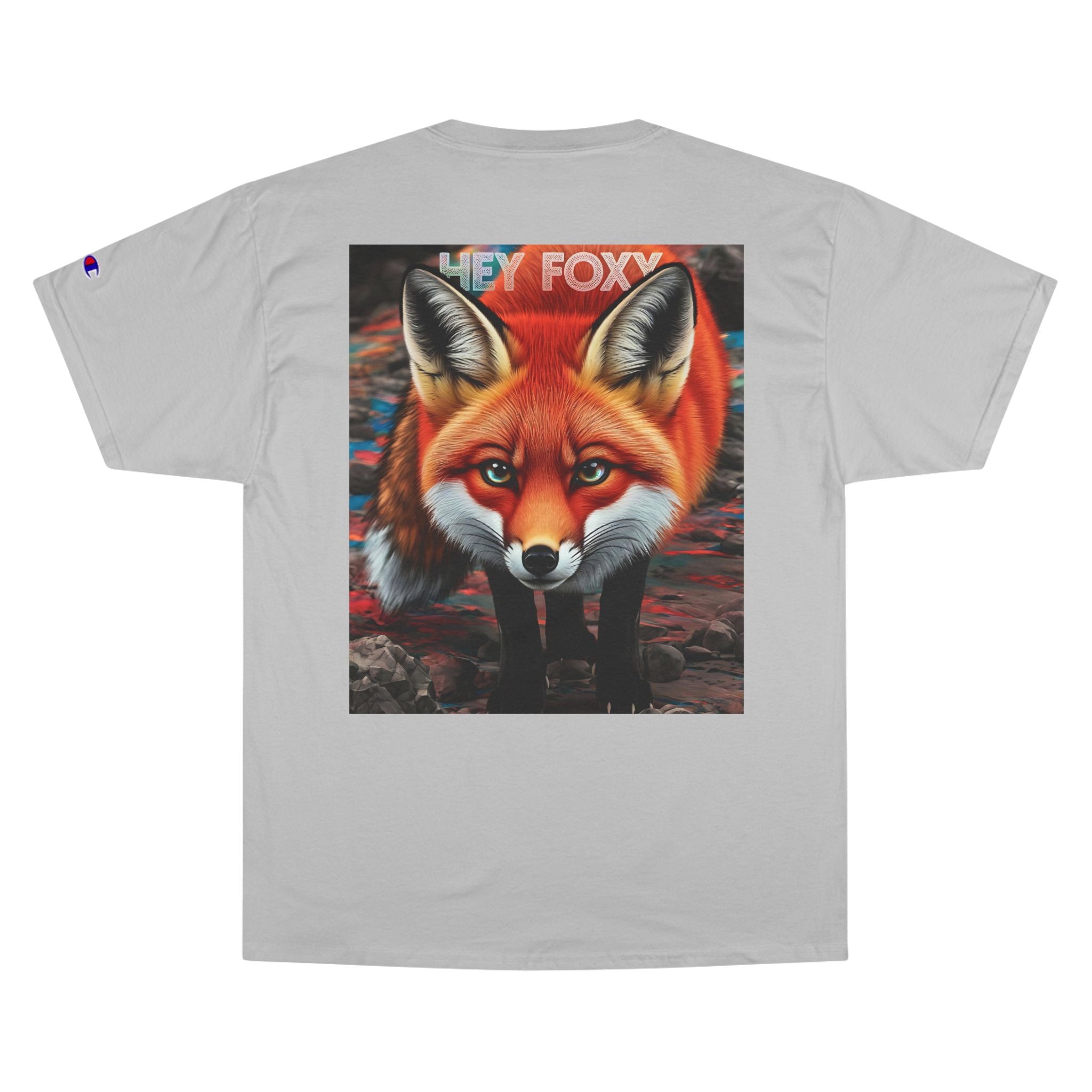 Hey Foxy Champion T-Shirt – Cute Fox Graphic Tee for Nature Lovers