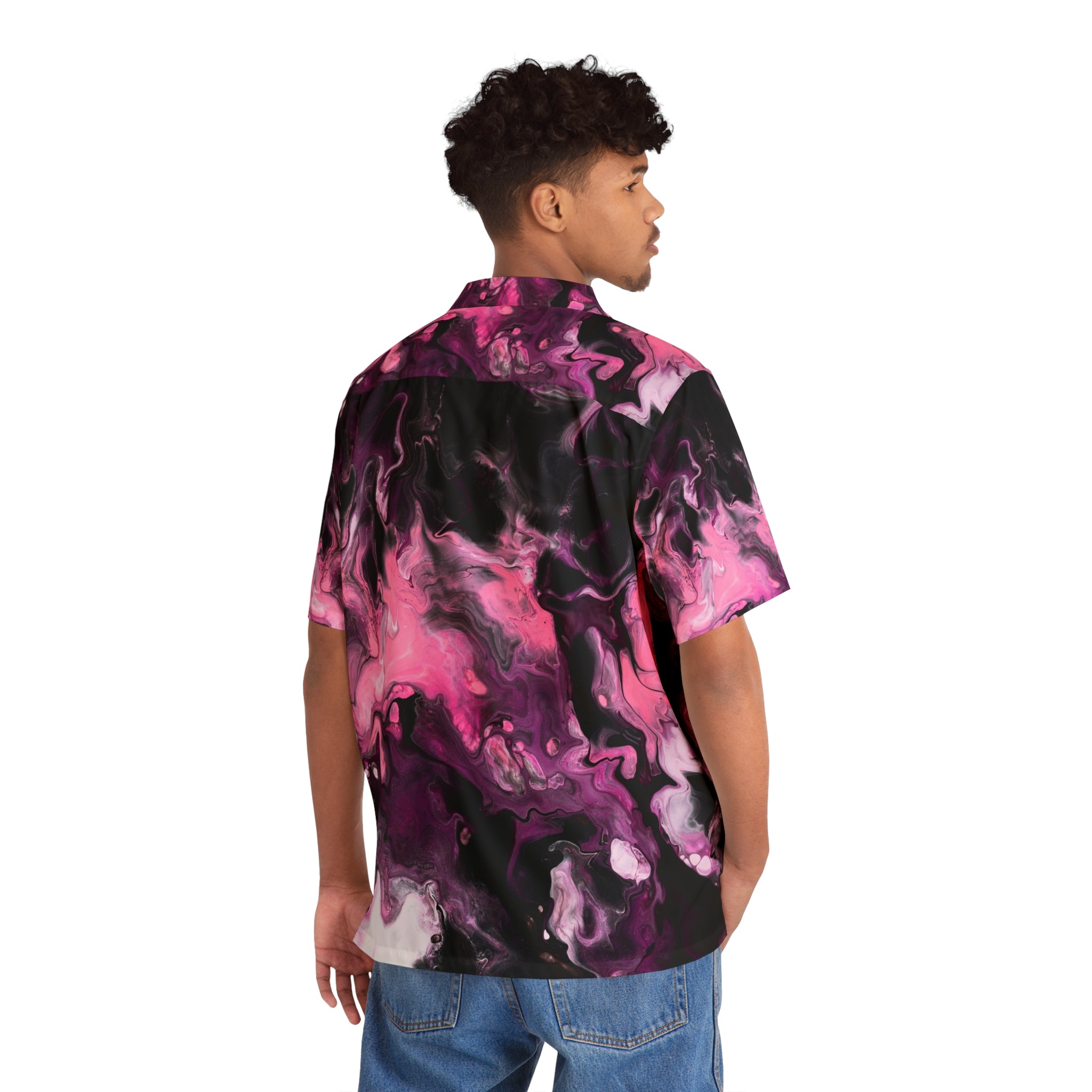 Men's Vibrant Abstract Hawaiian Shirt - Perfect for Summer Getaways & Beach Parties