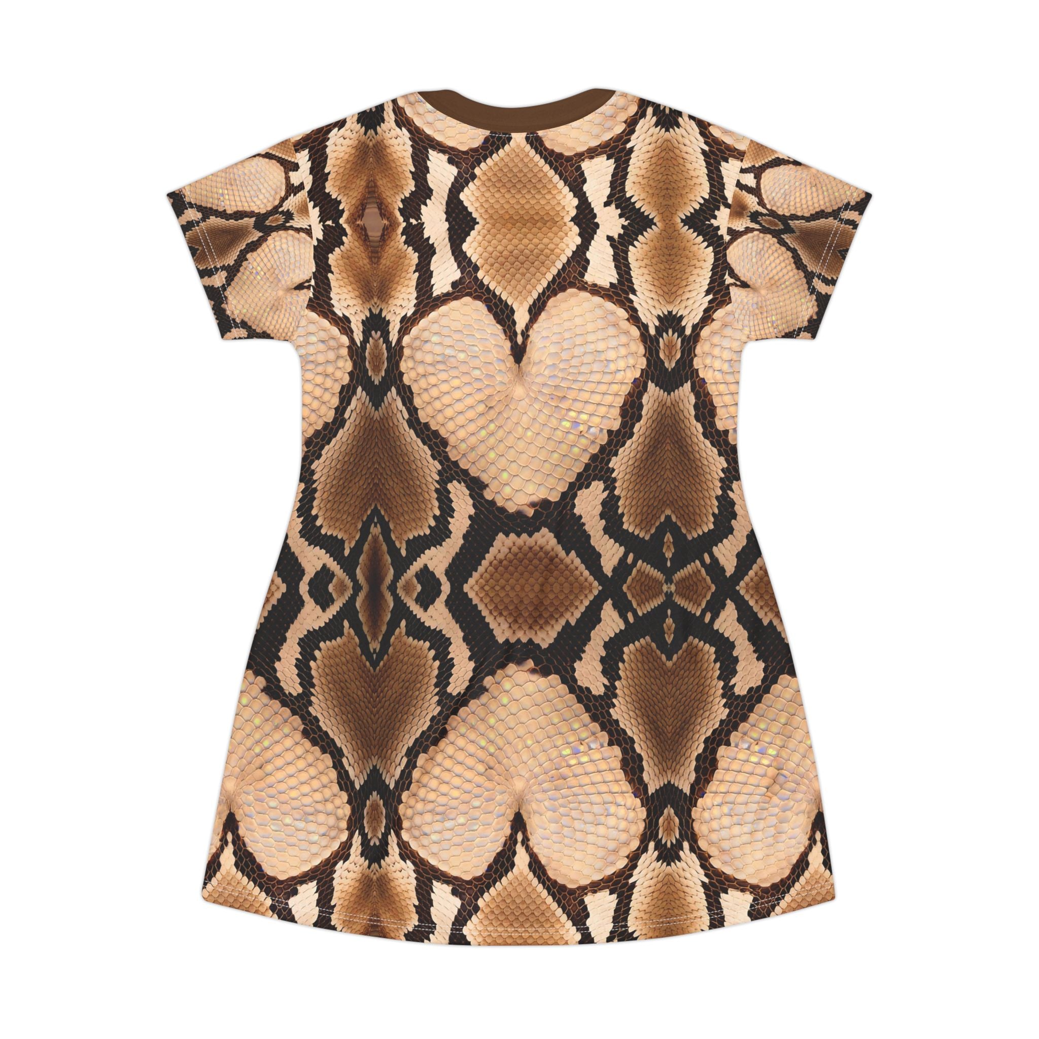 Stylish Python Print T-Shirt Dress for Trendy Fashionistas