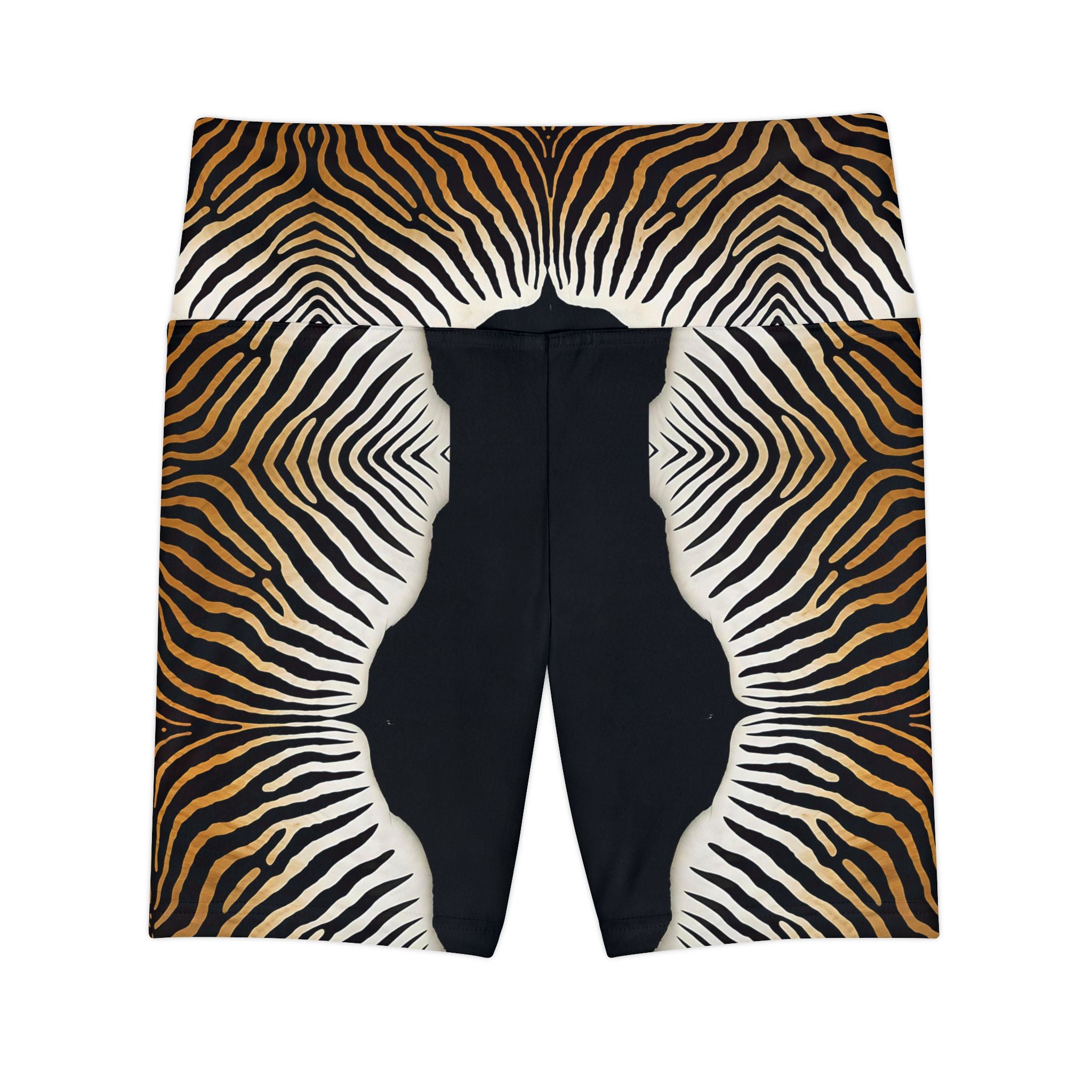 Women's Zebra  Print Workout Shorts - Stylish Activewear for Fitness Enthusiasts