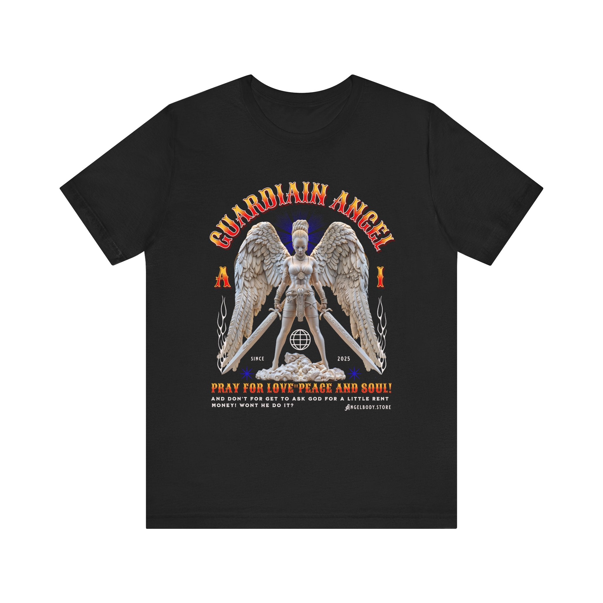 Unisex Jersey Short Sleeve Tee: Guardian Angel Spiritual Warrior