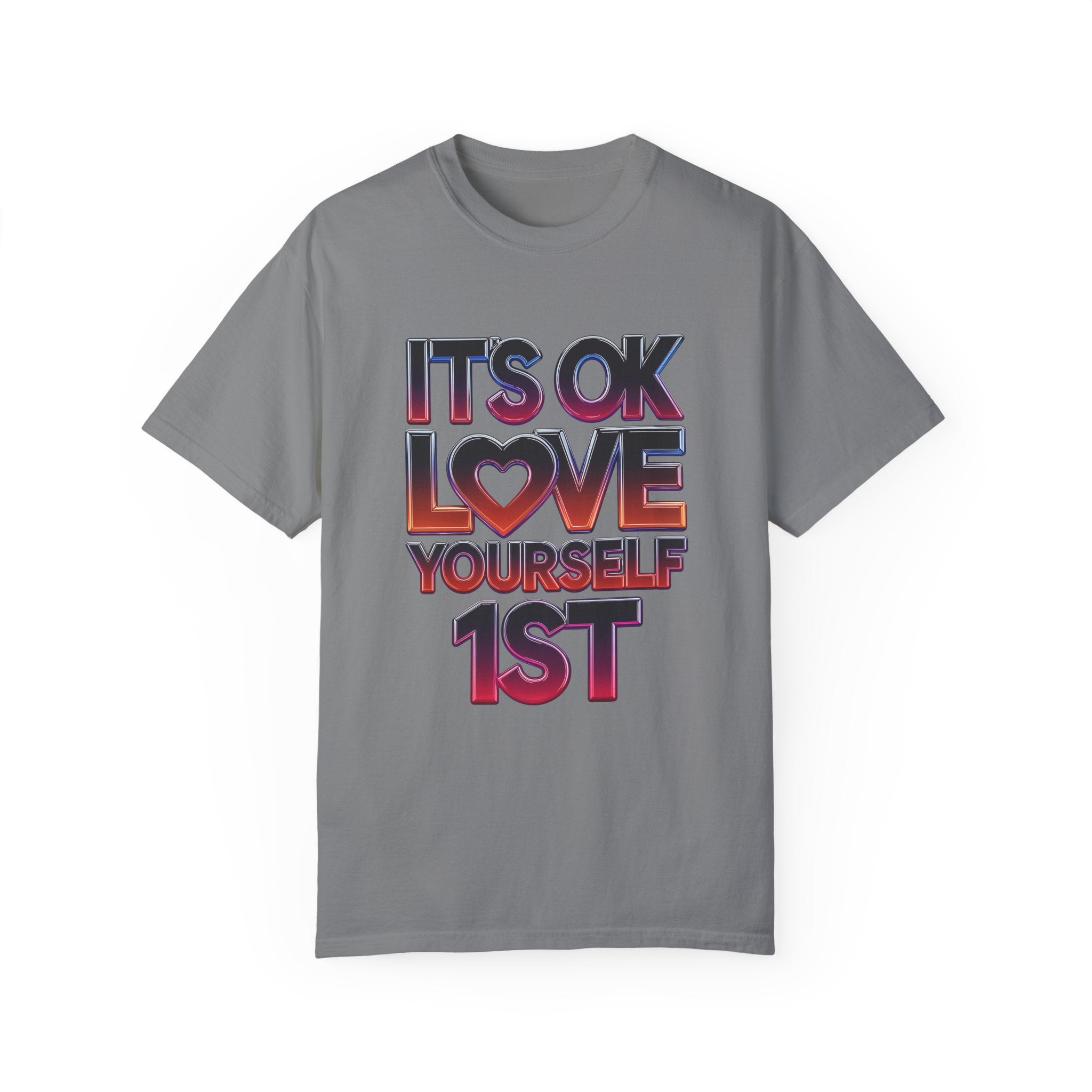 Positive Vibes Unisex T-Shirt - 'It's OK to Love Yourself 1st' - Angel Body