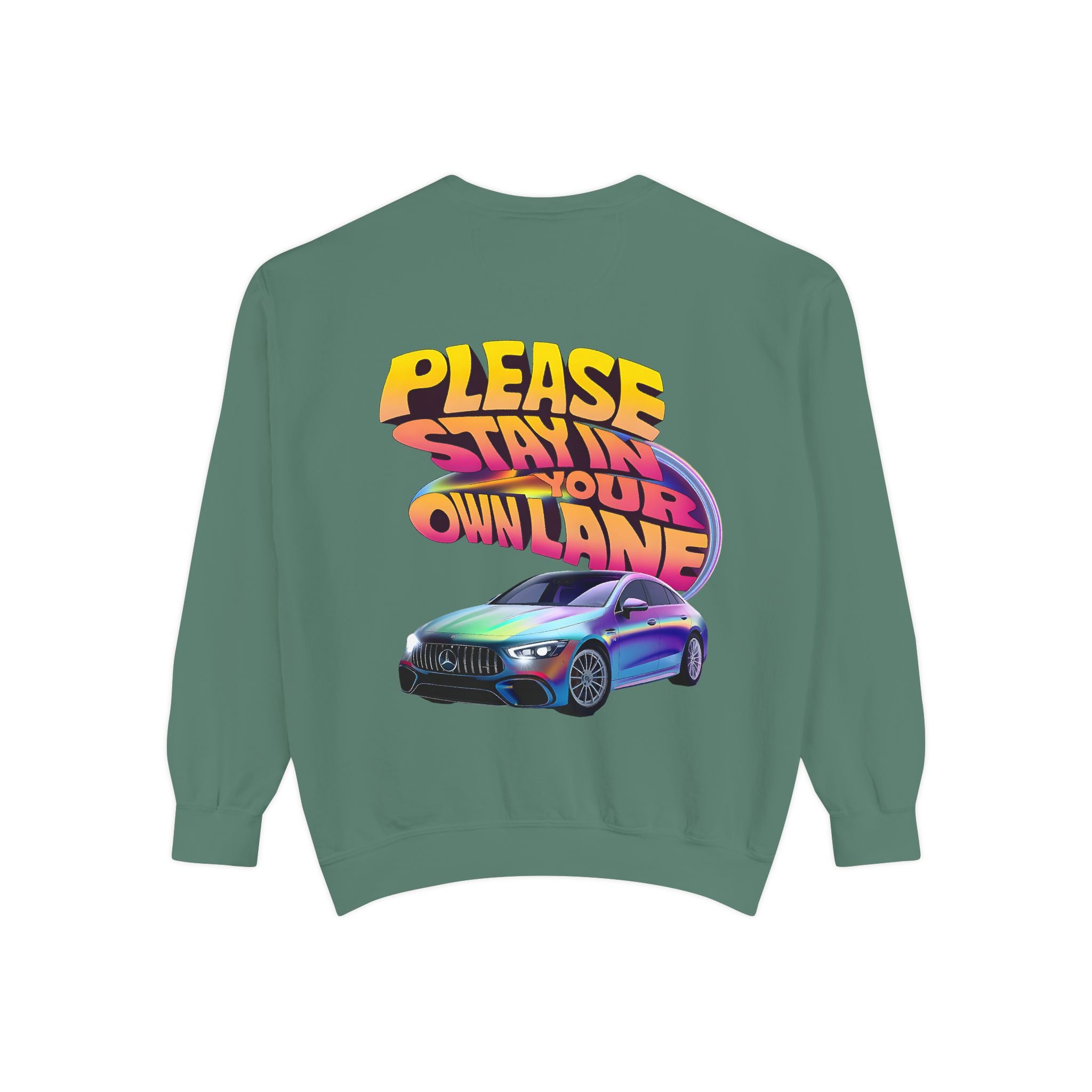 Retro Graphic Sweatshirt, Stay in Your Lane Sweatshirt, Unisex Comfortable Sweatshirt, Funny Sweatshirt, Gift for Car Lovers, Casual [...] - Angel Body