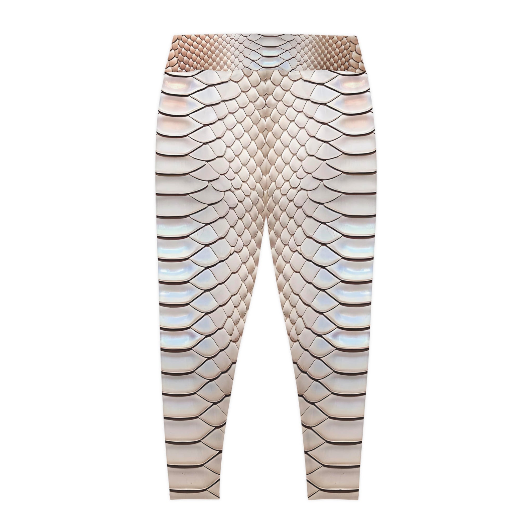 Trendy Plus Size Snake Skin Leggings for Fashion-Forward Comfort - Angel Body