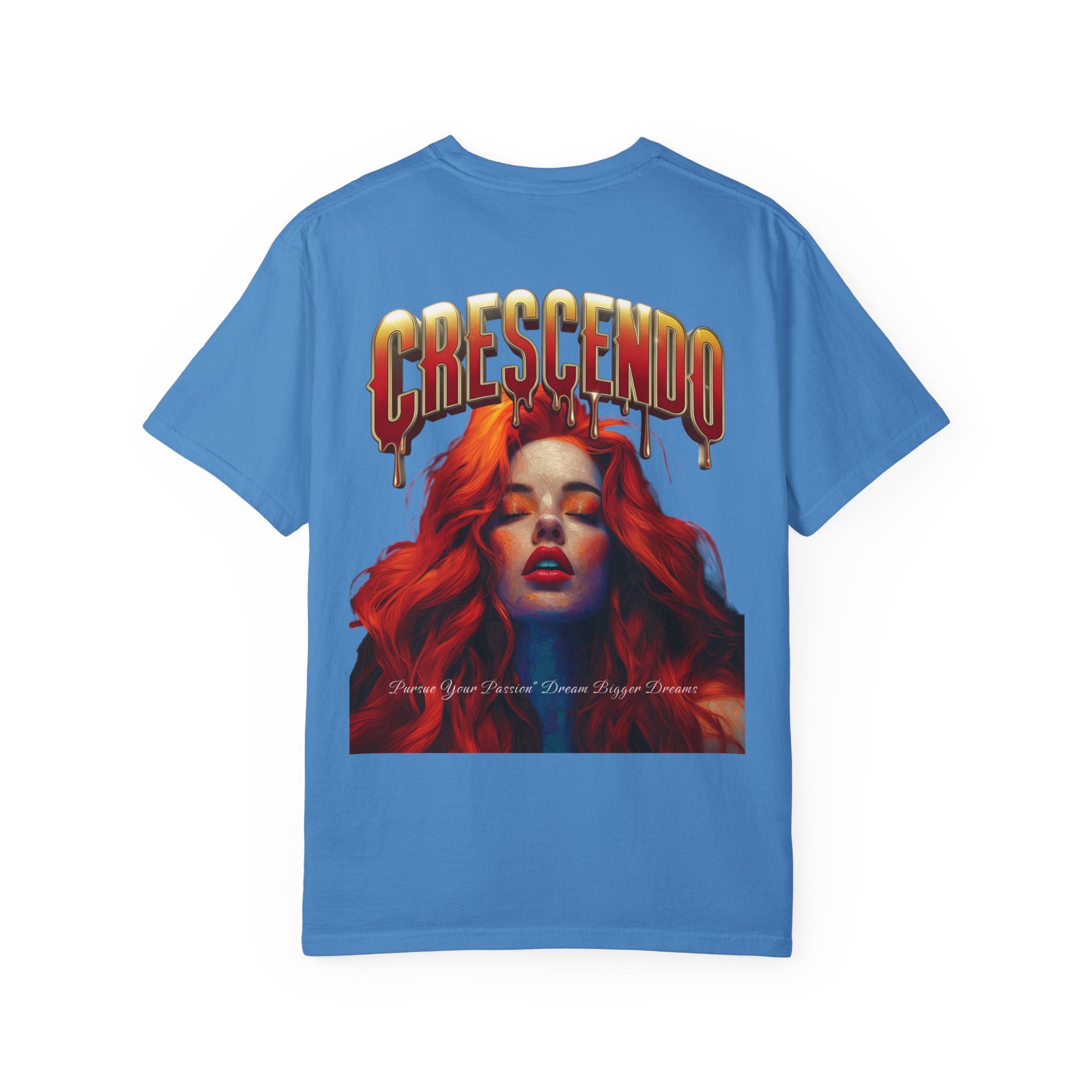 CRESCENDO a shirt with a message Take your life to the highest heights Unisex Garment-Dyed T-Shirt - Vibrant Artistic Tee