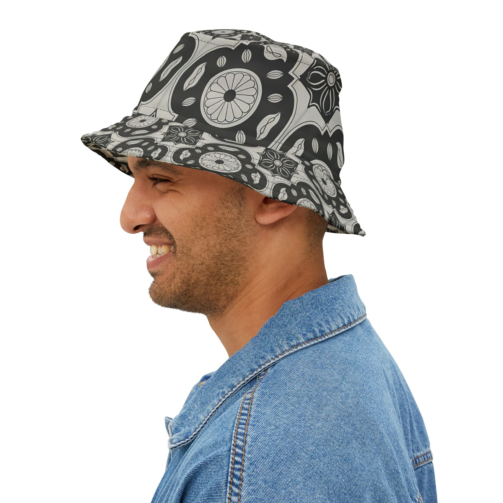 Stylish AOP Bucket Hat for Trendy Summer Vibes, Boho Accessory, Perfect for Beach Days, Festivals, Fashion Statement, Unique Gift - Angel Body