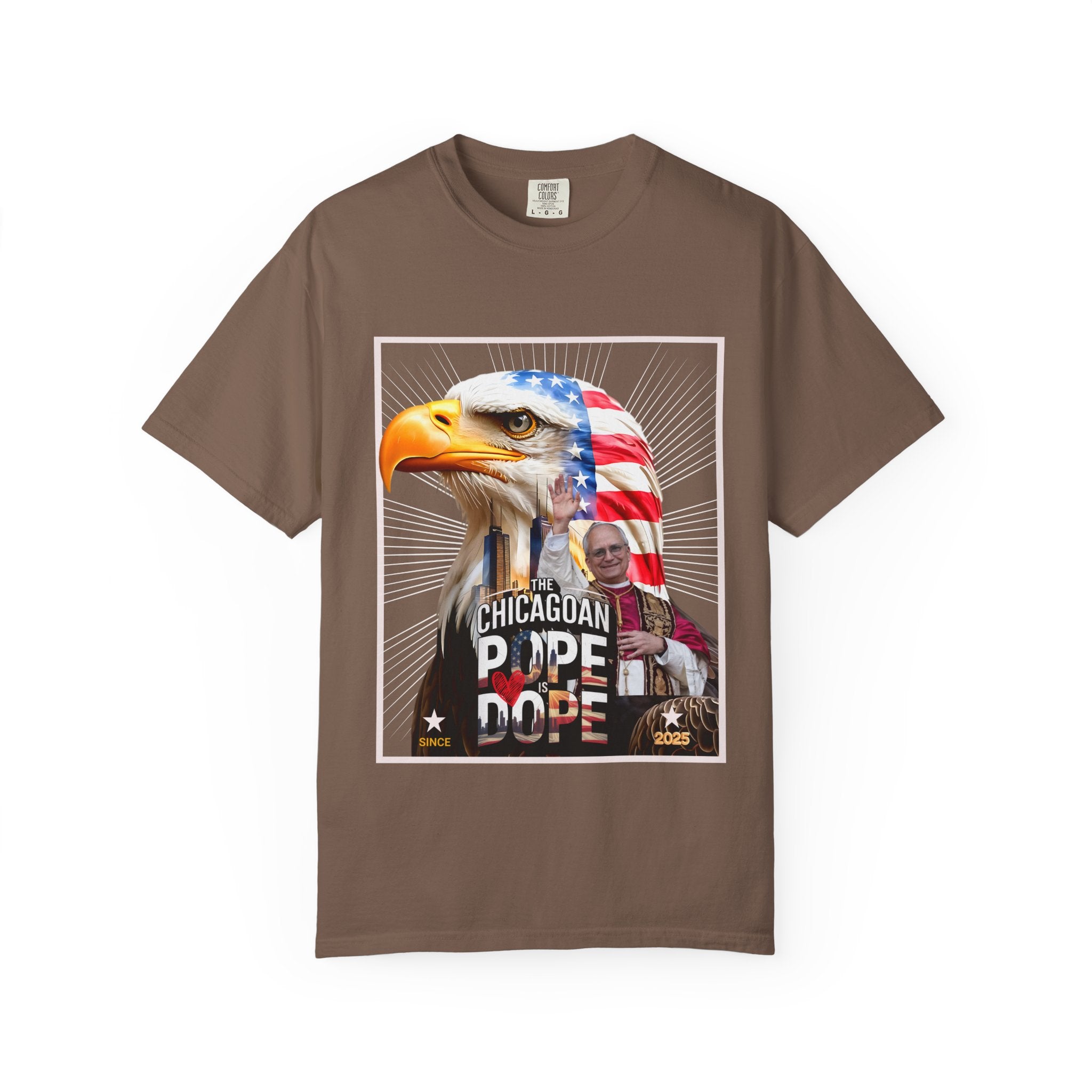 Patriotic Eagle Graphic Unisex T-Shirt - Chicago 2025 - Angel Body