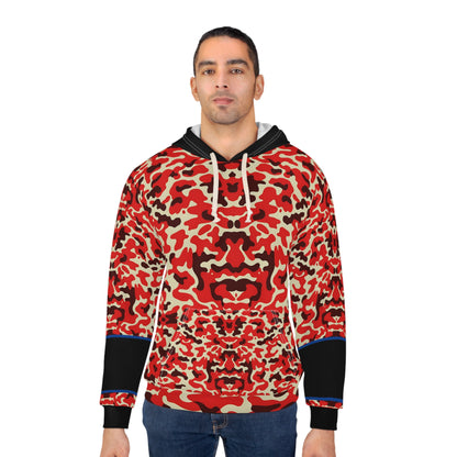 Vibrant Camo Unisex Pullover Hoodie - Warm and Stylish for Everyday Adventures