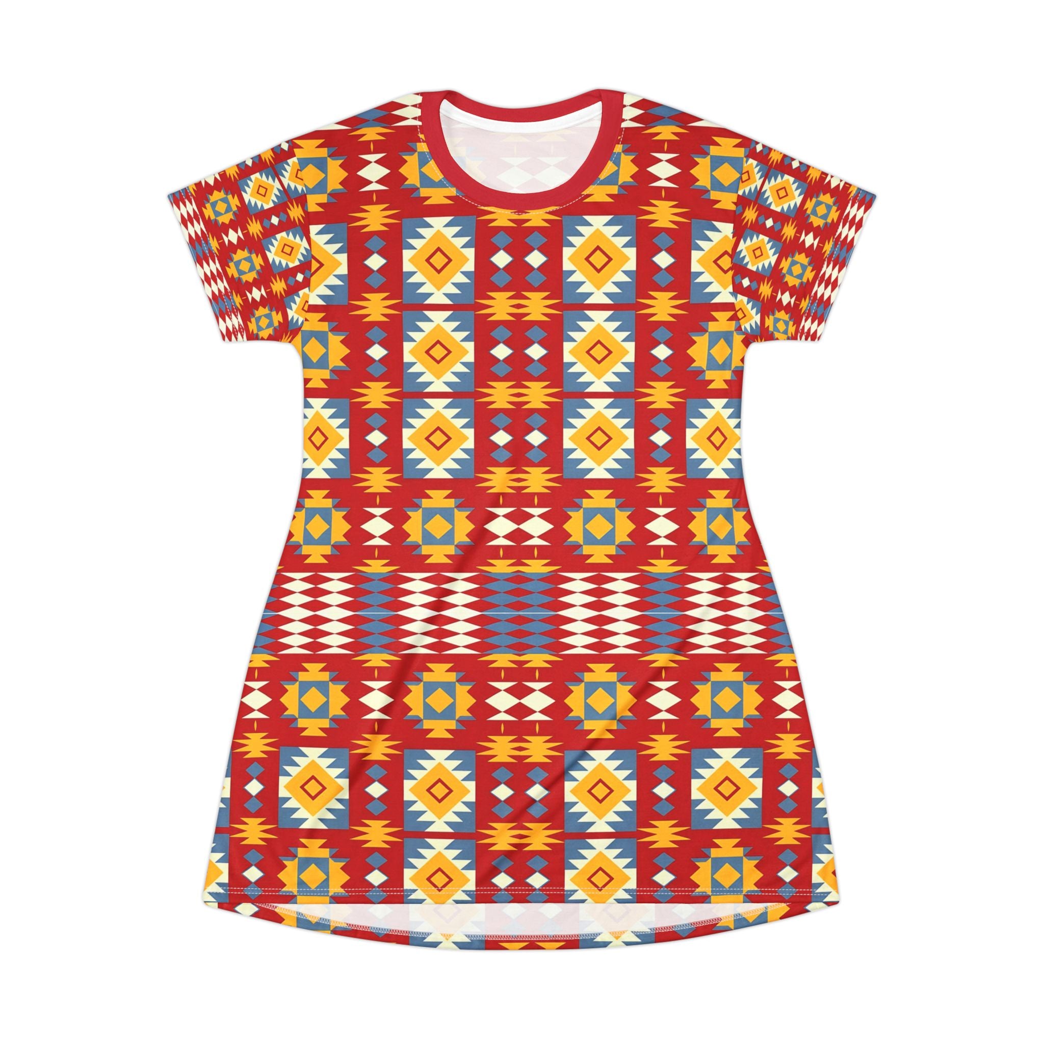 Bohemian Pattern T-Shirt Dress - Vibrant soft and Comfortable Summer Wear