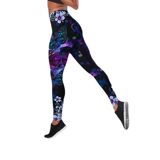 Autumn Butterfly High Waist Yoga legging - Angel Body