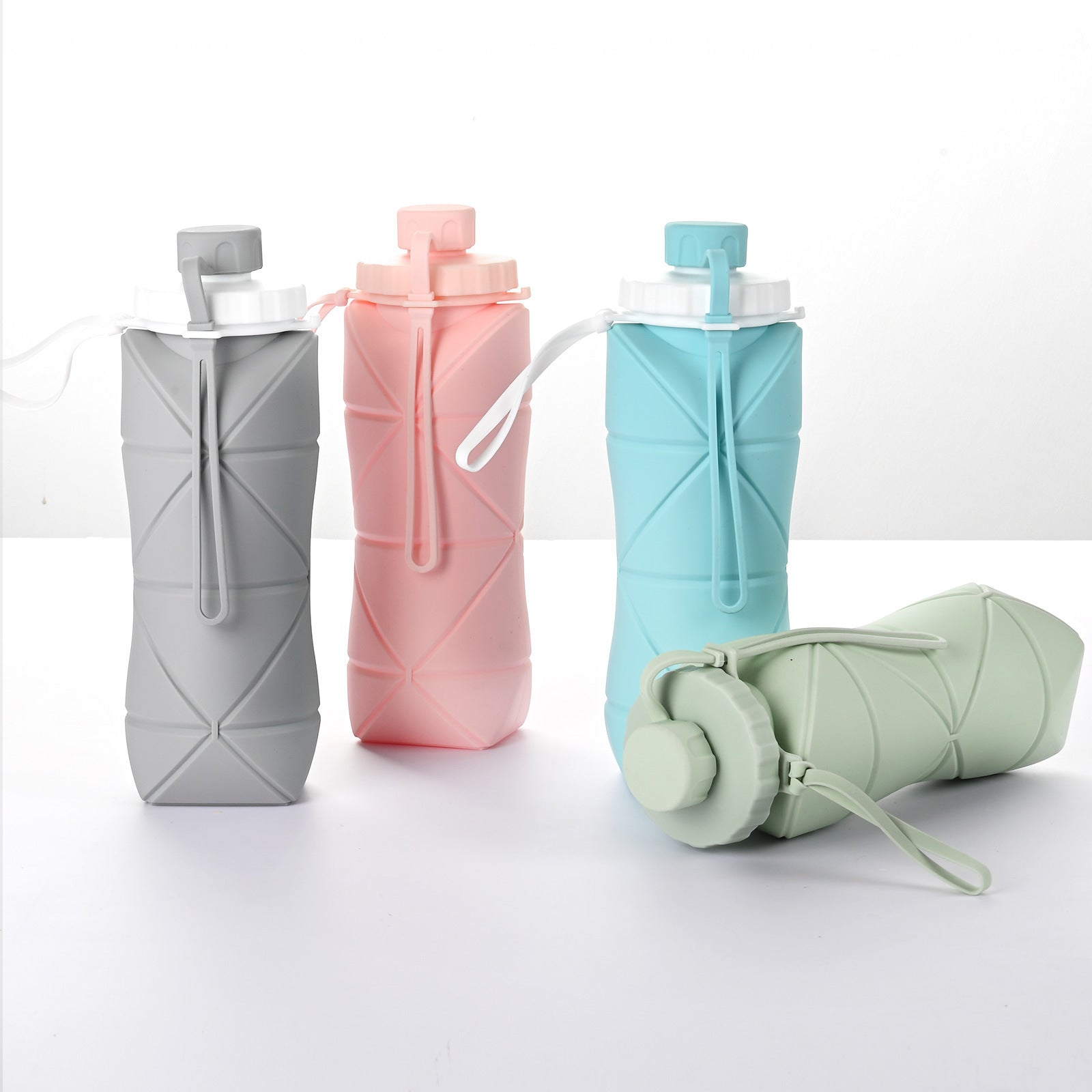 600ml Folding Silicone Water Bottle for gym - Angel Body